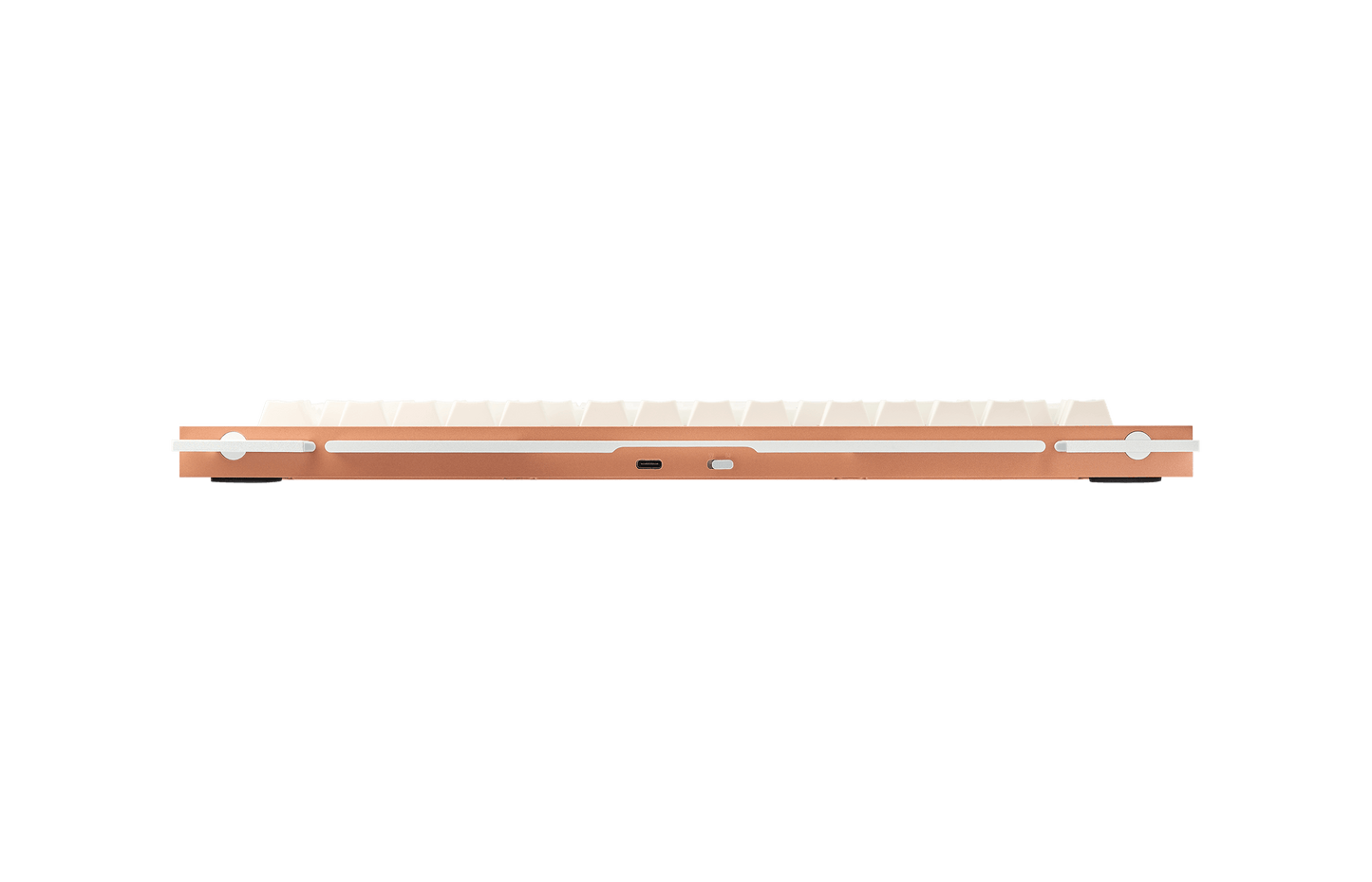 slate75 Copper with White Keycaps