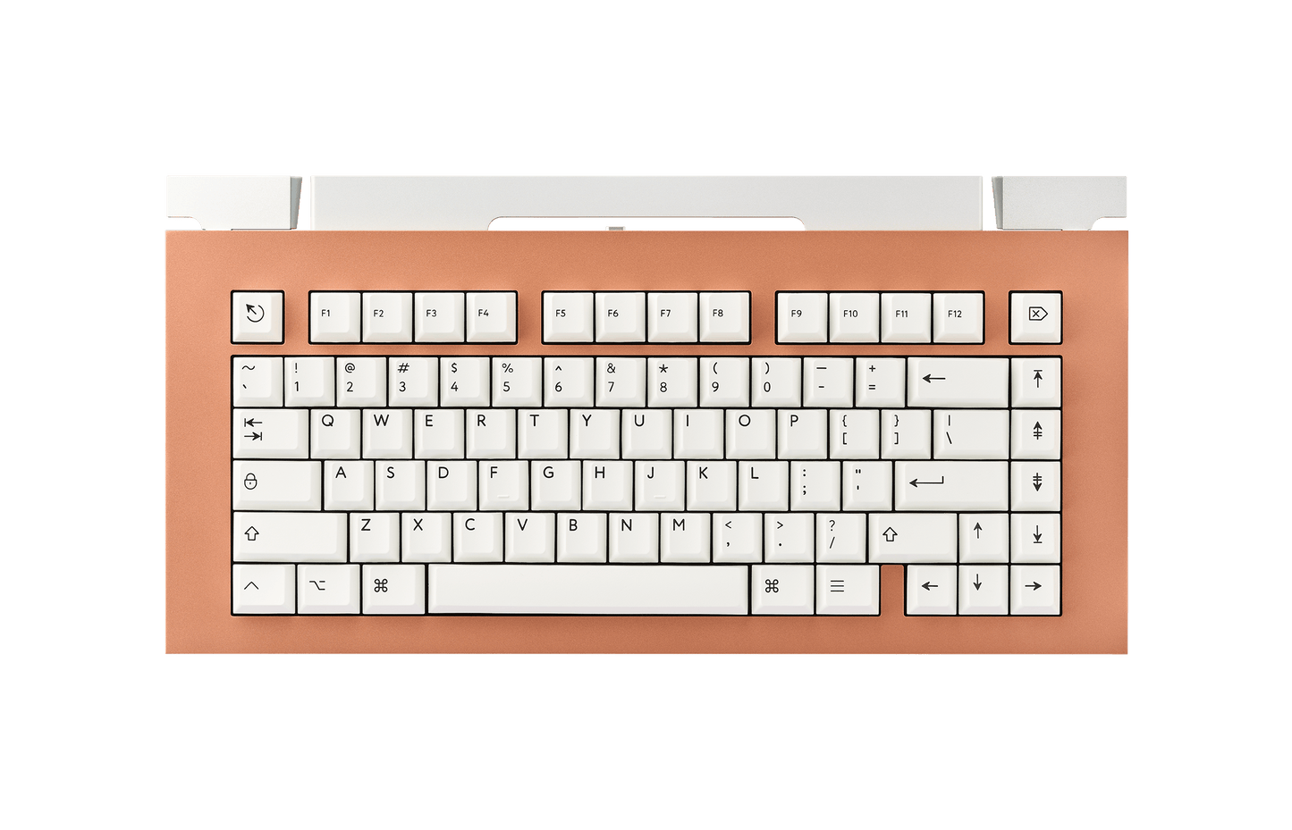 slate75 Copper with White Keycaps